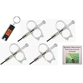 4 Pack of Hunter PGP Rotor Adjustment Tool, Sprinkler Wrenches - These Irrigation Sprinkler Keys Fit: PGP, PGJ, I20, I25, I40 Heads + LED Keychain