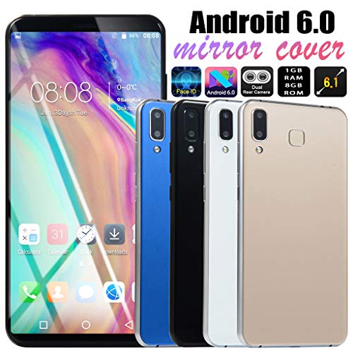 6.1 Inch Ultrathin Android 6.0 Quad-Core 1GB+8GB+Extra 16GB Card GSM WiFi Dual SIM 8.0MP Smart Cellphone (Gold)