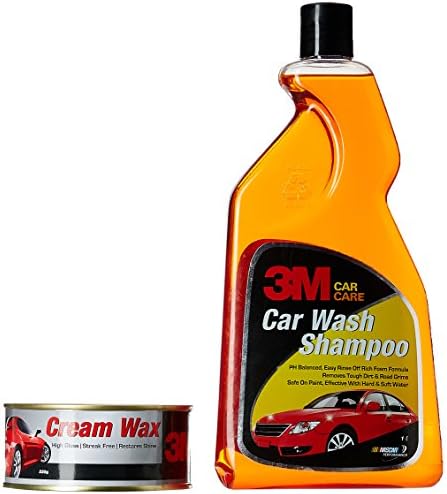 3M Combo of Shampoo (1 L), Cream Wax and Cloth 3M Combo of Shampoo (1 L), Cream Wax and Cloth