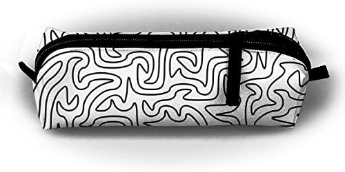 Fashion Pencil Case Zipper Pen Pouch Nirvana Maze Buddhism Printing Student Small Pen Bag Rectangular Pouch