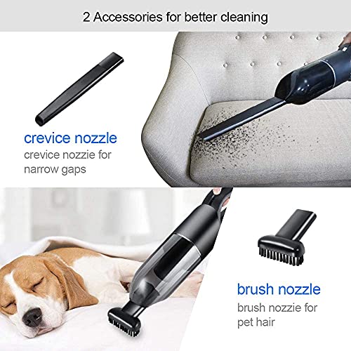 ENUOSUMA Handstaubsauger Akku-tragbarer Auto-Staubsauger 7000 Pa Leistungsstarker Handstaubsauger Leichter Staubsauger für Heimauto und Haustier