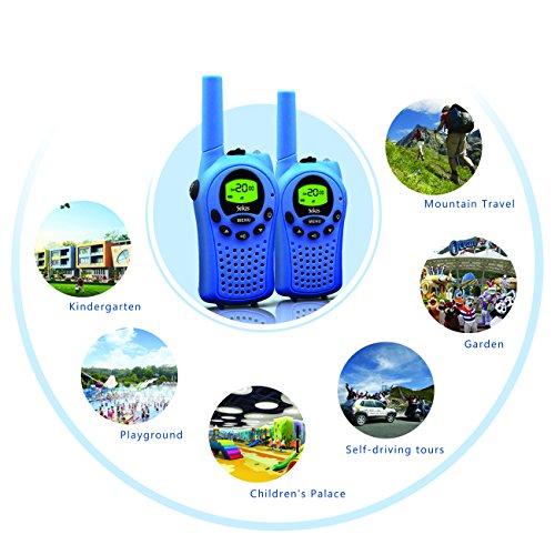 Walkie Talkies for Kids, 22 Channel Walkie Talkies 2 Way Radio 3 Miles (Up to 5Miles) FRS/GMRS Handheld Mini Walkie Talkies for Kids (Pair) (Blue)