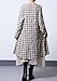Mordenmiss Women's New Plaid Layers Irregular Hem Dress (Medium, Beige)