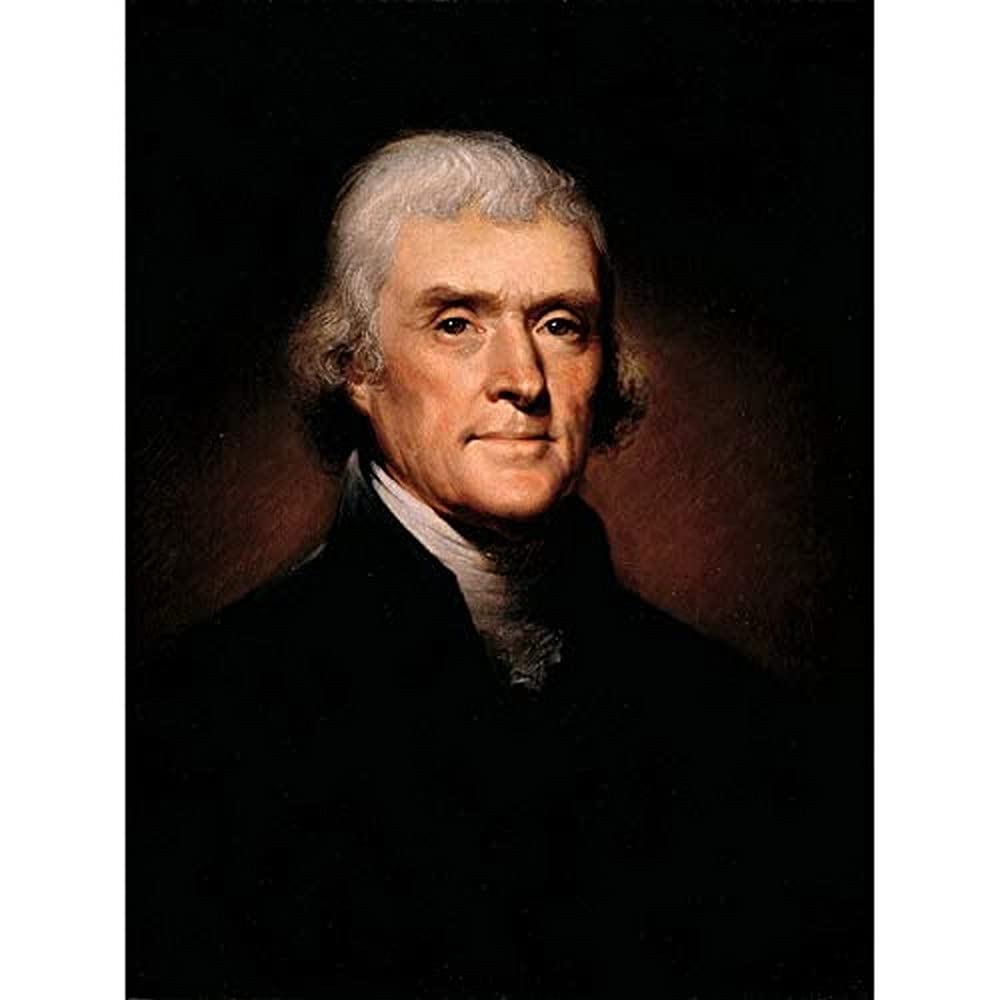 Rembrandt Peale Thomas Jefferson Art Print Canvas Premium Wall Decor Poster Mural
