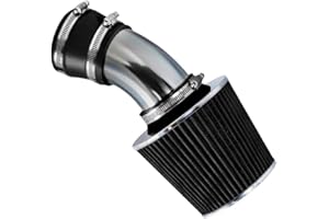 Rtunes Racing Short Ram Air Intake Kit + Filter Combo BLACK Compatible For 98-05 BMW E46 3-Series …