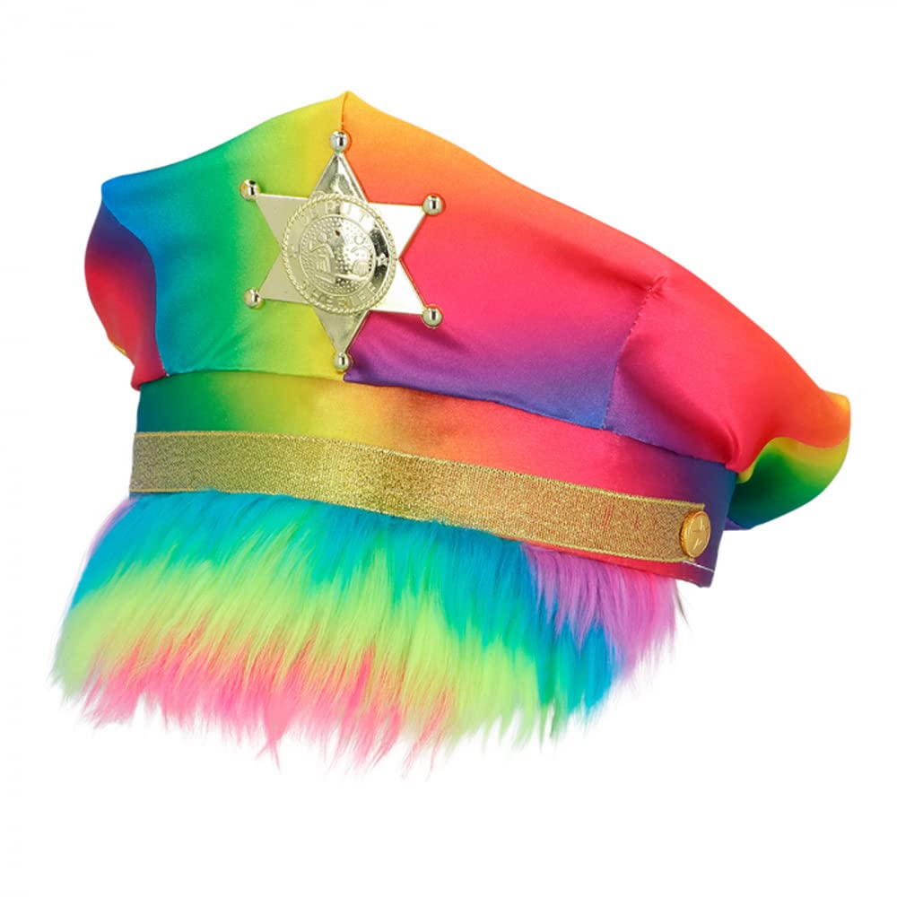 Boland 44762 Sheriff Pride Progress LGBTQ Rainbow Cap Headwear CSD Costume Accessory