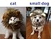 RosyLife Lion Mane Wig for Cat Costume Pet Adjustable Washable Comfortable Fancy Lion Hair Cat Clothes Dress for Halloween Christmas Easter Festival Party Activity (Brown)