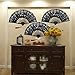 Metable Folding Fan Handmade Cotton Lace Embroidered with Bamboo Frame Women Hand Held Fans for Cosplay Dancing Props Wedding Gift(Black)