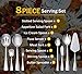 LIANYU Serving Utensils Set 8 Piece, Stainless Steel Serving Flatware Silverware Set with Slotted Spoons, Forks for Party Dinner, Mirror Finished, Dishwasher Safe