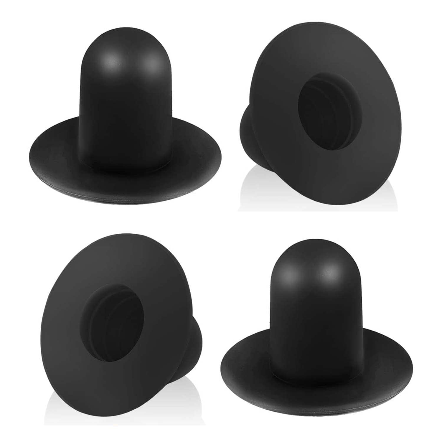 SUBTAVIK 4 Pieces Pool Plug Stopper, Replacement Pool Wall Plugs Swimming Pool Filter Pump Strainer Hole Plug Stopper Compatible with Intex and Bestway (Black, Long)