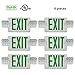 Ainfox 6 Pack LED Exit Sign Emergency Wall Light, Back -up Letter Cover (green/6pack)