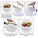 [2-PACK] White/Green Salad Cutter Bowl Set - 4 In 1 Multi-Functional- Make Your Salad in 60 Seconds with this Fast & Easy To Use Salad Chopper, Cutting Board, Strainer & Bowl (White)