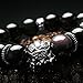 Merdia Ice Obsidian Stone Beaded Bracelet with Pixiu for Men 12MM