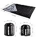 CANWAY Double Sleeping Bag, Flannel Lightweight Waterproof 2 Person Sleeping Bag with 2 Pillows for Camping, Backpacking, or Hiking Outdoor for Adults or Teens Queen Size XL (Flannel)thumb 1