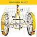 EOSAGA Adult Tricycle 7 Speed 24/26 Inch Trike Cruiser Bike Three-Wheeled Bicycle Brake System and Basket Cruiser Bicycles Size for Shopping,Recreation with Large Basket, Lock, Bike Pumpthumb 4
