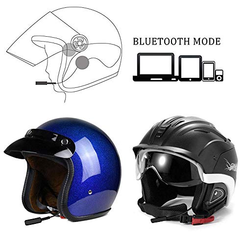 Motorcycle Helmet Headset, LEEGOAL Wireless Stereo Motorcycle Bluetooth 4.1 Helmet Headset, Wide Compatibility 8 Hours Working Time Bicycle Helmet Headphones with Hands-Free Speakers (1#)