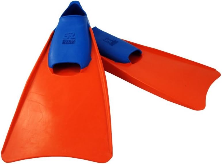 Swim Research Swim Training Floating Fins for Leg Strength and Aquatic Water Exercise – Swimming Pool Equipment Swimfin (5-7 Blue/Orange)