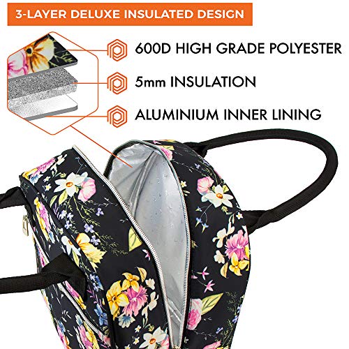 opux lunch bolsa for women insulated lunch tote for ladies girls