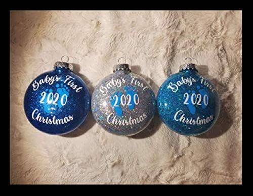 baby boy 1st christmas bauble