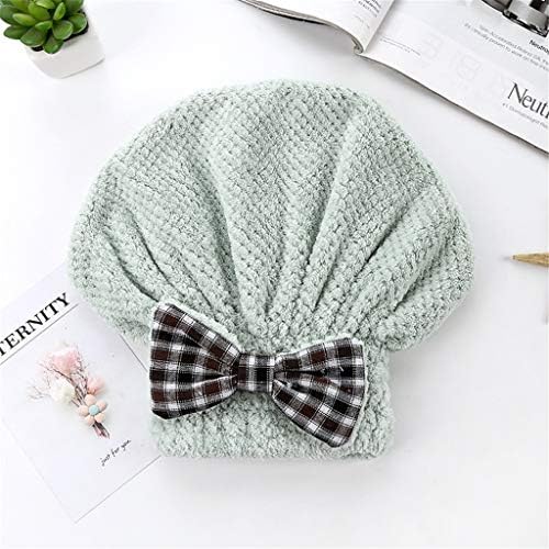 Gaddrt Microfiber Cartoon Shower Bath Cap Hat Turban Quickly Dry Hair Hat Wrapped Towel Bathing Cap (Green)