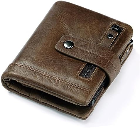Joseph Papa Genuine Leather Wallet Money Small Slim Mini Magic Walet Portfolio Man Fashion With Coin Purse Vallet Coffee-M