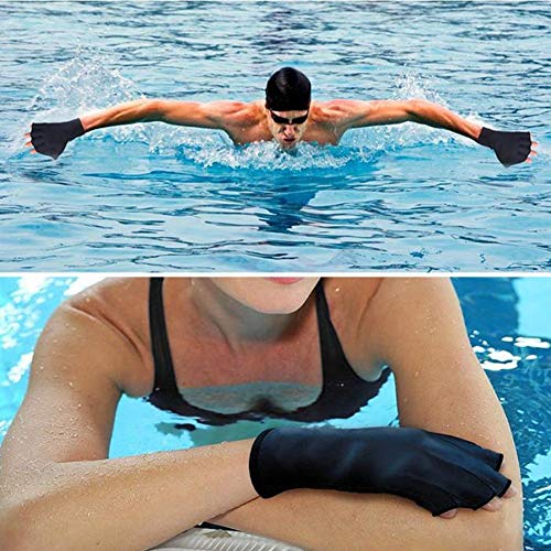 Diving Gloves Swimming Aquatic Gloves Swim Gloves Aquatic Fitness Water Resistance Training Aqua Fit Webbed Gloves Swim Pins for Water Surfing Swimming Paddle Diving Fingerless Gloves Paddle Gloves