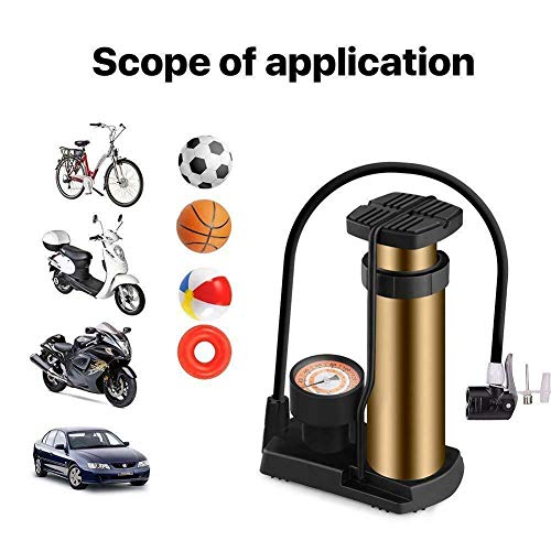 image for Sunjoyco Bike Pump, Aluminum Alloy Portable Bike Floor Pump with Press