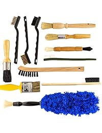 Pro grade   Juego de 12 brochas de detección automática Juego de ultra valor para el interior y exterior del coche. Limpia cada cuchillo con cepillos suaves, sin arañazos, naturales y resistentes.