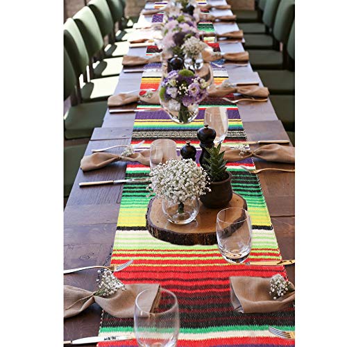 PROXRACER Mexican Table Runner Pack of 2,Mexican Serape Table Runner