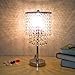 Hsyile Lighting KU300152 Crystal Chandelier For Bedroom Nightstand Table Lamp,Finish Chrome,1 Light