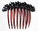 French twist hair comb Ornamented along the top of the heading with Crystal 5 Flower