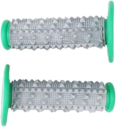 SportBike Soft MX Pillow Top Grip Throttle Handle Fit Dirt Pit Bike Motorcross 7/8" Handlebar Rubber GEL Hand Grips (Green)