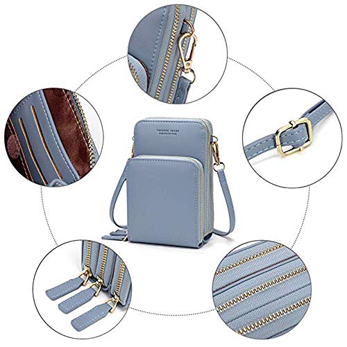 image for Valentoria Womens Small Leather Crossbody Phone Purse Shoulder Bag Tra