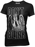 Doctor Who Don't Blink Weeping Angel Juniors Black T-shirt M