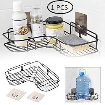 ORPIO (LABEL) Stainless Steel Bathroom Corner Shelf Organizer Storage Hanging Shower Caddy