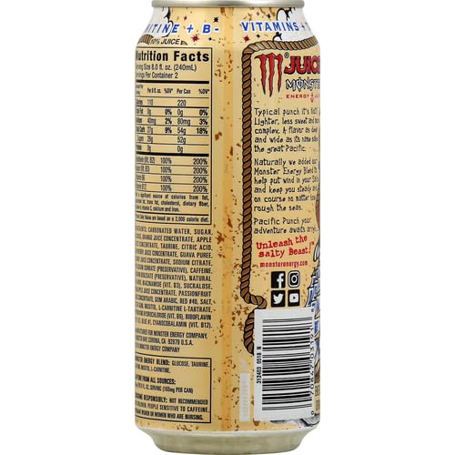 MONSTER ENERGY JUICE PACIFIC PUNCH 16 OZ CAN