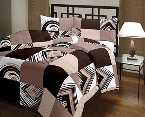 Indian Jaipuri Sky Elephant - Floral Cotton Design Authentic Handmade Rajasthani Double Bed Jaipuri Razai ( Sanganeri Quilt, Rajai ) with Cotton Filling