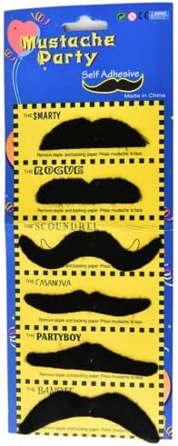 KuierShop(TM) 6pcs/lot Costume Party Halloween Fake Mustache Funny Fake Beard Whisker W&FY PL