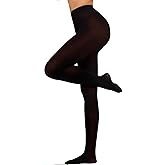 RSLOVE 80D Tights for Women Opaque - Womens Tights Soft Solid Color Footed Tights High Waist Pantyhose