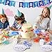 Unicorn Birthday, Set Rainbow Birthday Party Supplies Contains Plates Cups Napkins Plus Happy Birthday Banner, Blue 96 Piece set