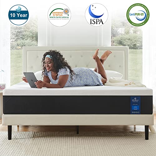 Molblly Queen Mattresses, 10 Inch Premium CoolingGel Memory Foam