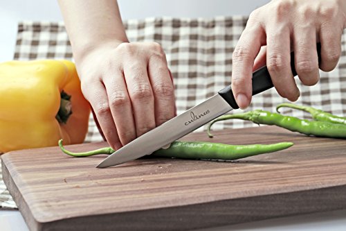 Culina Paring Knife Set of 2. German Steel Blade. – Black Color Handle