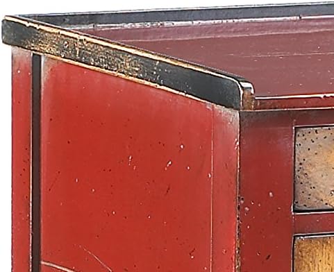 French Heritage Accent Table, Small, Red Finish