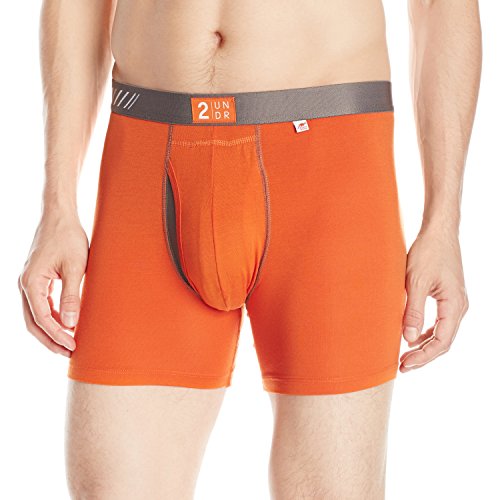 2Undr Men's Swing Shift Boxer Brief, Orange, X-Large