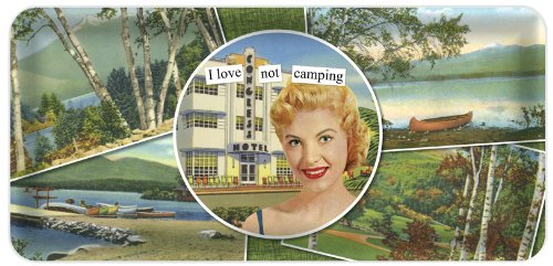 Anne Taintor Hostess Tray, I Love Not Camping