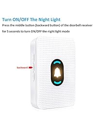 Pagador inalámbrico inteligente para cuidador, botón de llamada, alerta personal, timbre de puerta inalámbrico alerta, para el hogar, enfermeras, personas mayores y discapacitados, 2 receptores y 2 transmisores