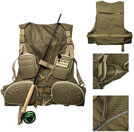 Multi-pocket Mesh Fishing Vest Outdoor Vest Fly Vest Adjustable Size Jacket (Mesh)