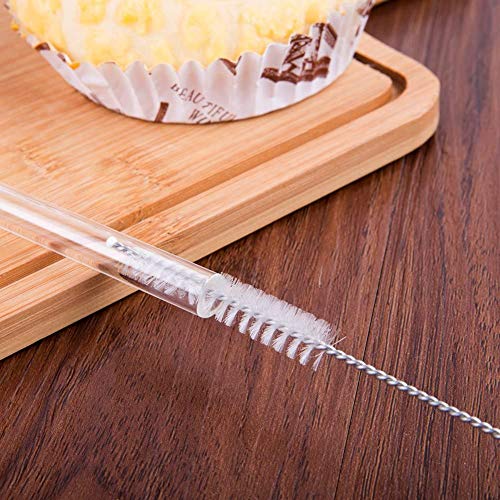 Glas strohhalme Fiyuer 24 Pcs glasstrohhalme Wiederverwendbar Trinkhalme mit Reinigungsbürsten für Smoothie Milchshake… – Bild 4