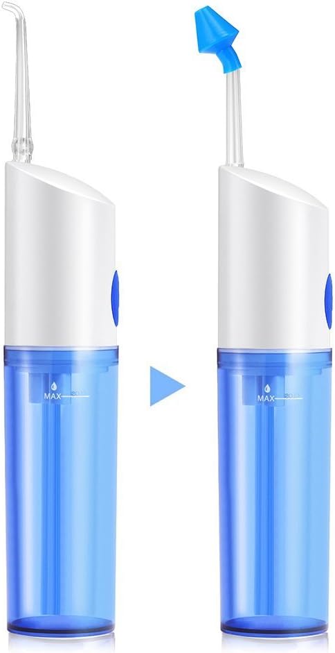 Water Flosser, INNOLV Portable Oral Irrigator for Nasal Irrigation Dental Care, Cordless Waterproof Rechargeable