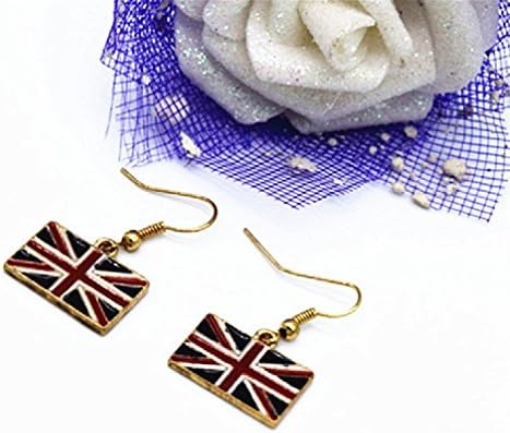 Fancy Enamel Earrings Popular British Flag Earrings Ear Hook Earrings Can Be Customized Drawings And Samples